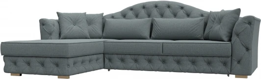 122771L Диван угловой Артис левый угол (Серый/Рогожка) Лига Диванов арт.122771L