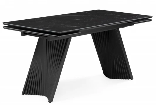 626002 Кухонный стол Notta Вейв 140(200)х80 shakespeare black / черный