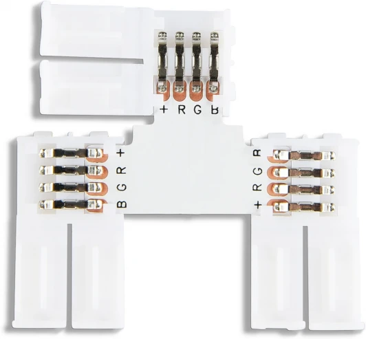 GS7001 Соединитель T для светодиодной ленты Ambrella Illumination GS7001 5050 12/24V (4 конт.)