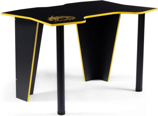 474252 Компьютерный стол Woodville Алид черный / желтый 474252