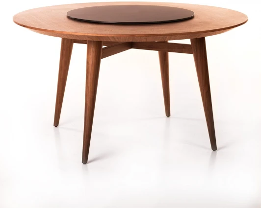 2001000001323 Стол круглый обеденный Wilson (136) орех, вращающийся центр Top Concept 2001000001323