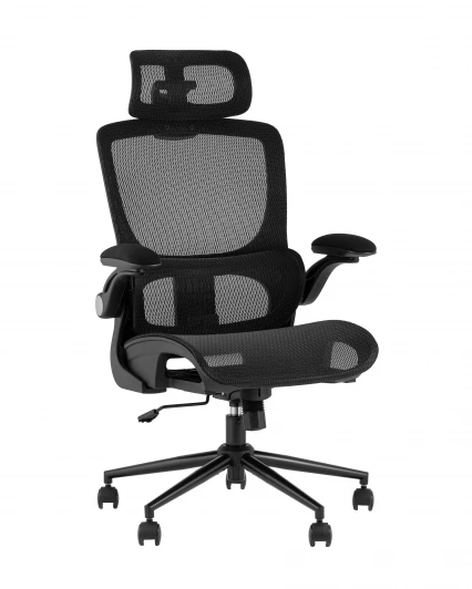 УТ000042052 Кресло офисное TopChairs Tactus черная сетка Stool Group УТ000042052