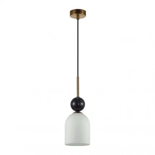 4361/1B Подвесной светильник Odeon Light Lolla 4361/1B бронзовый/белый/камень/металл IP20 E14 40W 220V
