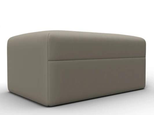 130080 Модуль пуф Лига-060 НПБ (ЛДСП,Брус,Фанера/Пластик/Экокожа/Бежевый) Лига Диванов 130080