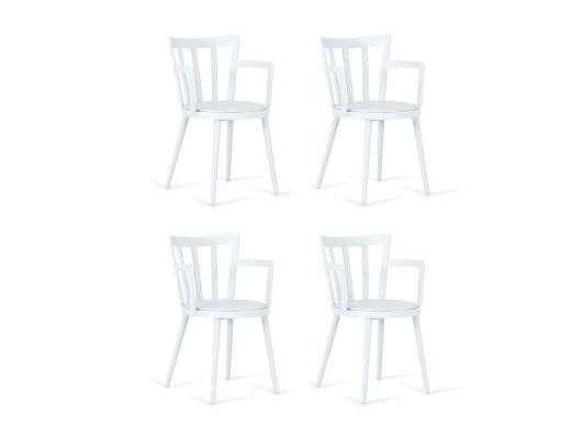 966401 Комплект стульев Sudoku 4 шт. ОГОГО Обстановочка! 966401 (Пластик,Экокожа/Белый)