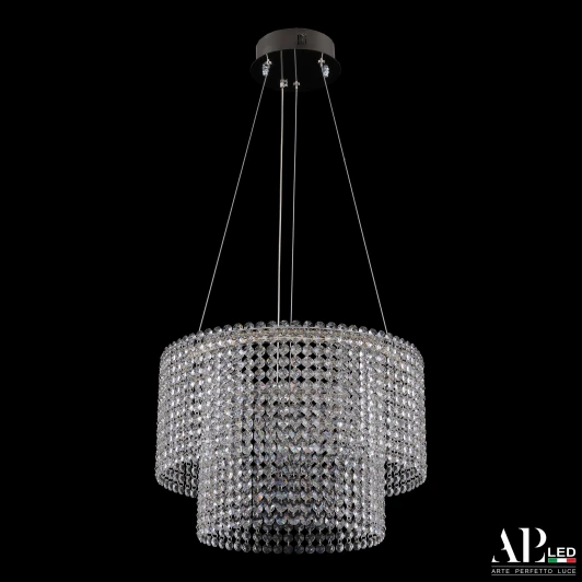 SH02.40.C.Ni.4000 Подвесная люстра светодиодная APL LED Sicilia SH02.40.C.Ni.4000 (220V, хрусталь, на тросе)