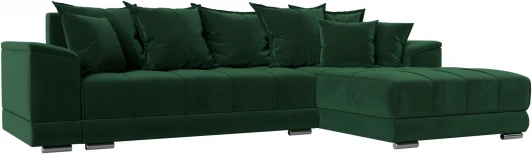 121108 Диван угловой НордСтар правый угол (Зеленый/Велюр) Лига Диванов арт.121108