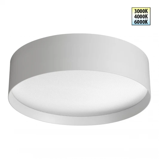 359600 Светильник накладной светодиодный с переключ. цв. температуры Novotech Orbis 359600 белый IP20 LED 36W 220-240V 3000К\4000К\6000К