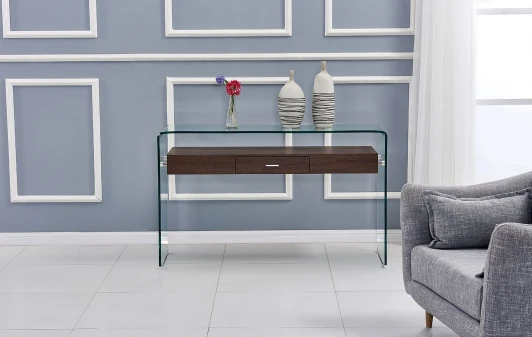 F-GW709-brown Консоль F-GW709 прозрачный/коричневый