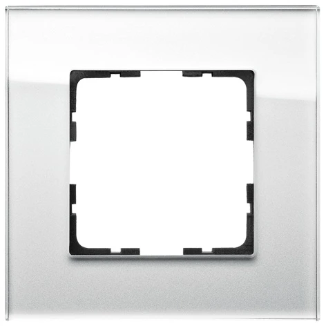 G1001GW Рамка на 1 пост (белый) Jasmart G-Glass G1001GW