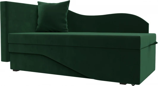 126118L Кушетка Гармония левая (Зеленый/Велюр) Лига Диванов арт.126118L
