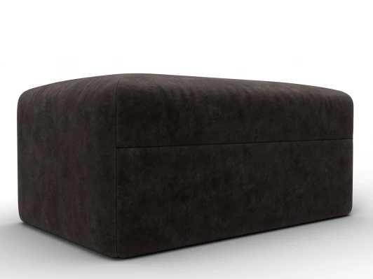 129587 Модуль пуф Лига-060 НПБ (ЛДСП,Брус,Фанера,Велюр/Коричневый) Лига Диванов 129587