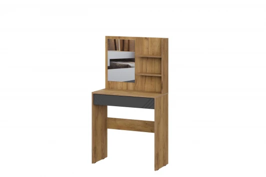 00-00231220 Стол туалетный с Зеркало Арникам Байкал, Дуб Золотой, Графит