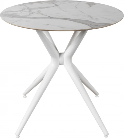 CA Bianca Statuario 80x80 Стол обеденный обеденный JET CERAMIC круглый d-80 (Термопластичный полимер, Белый)