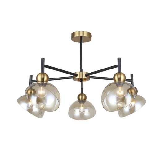 2109/5P Потолочная люстра на штанге Escada Liberty 2109/5P E14*40W Black/Brass