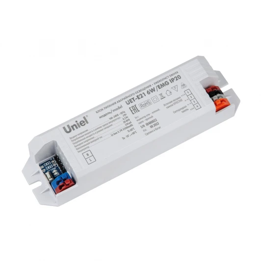 UET-E21 6W/EMG IP20 Блок питания для аварийного освещения панелей Effective, 6вт Uniel UET-E21 6W/EMG IP20