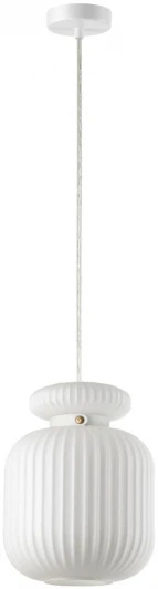 5042/1C Подвесной светильник Odeon Light Jugi 5042/1C PENDANT белый/белый/металл/стекло/эко.кожа E27 1*60W