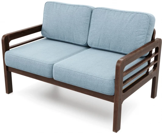 21979 Диван Arsko прямой Бергер М орех рогожка голубая