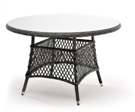 YH-T1661G graphite "Эспрессо" плетеный круглый стол, диаметр 118 см, цвет графит 4SIS арт.УТ-00005266