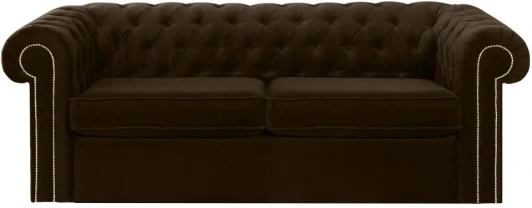 344632 Диван Chesterfield ОГОГО (арт.344632), (Ткань/Коричневый)