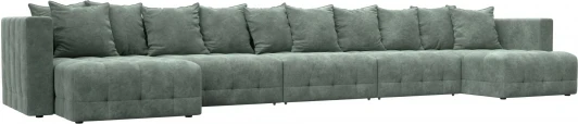 128876 Диван П-образный Лига-052 НПБ МегаЛонг Лига Диванов (Велюр) арт.128876