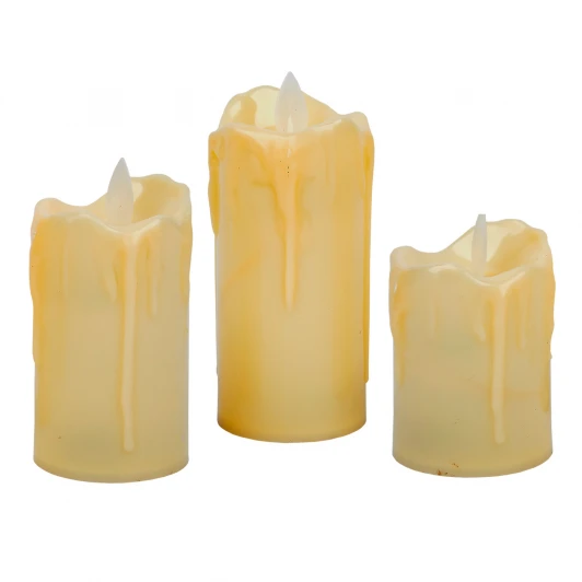 ULD-F063 WW CANDLE SET3 Фигура светодиодная «Свеча» на батарейках LR44 (в/к), в составе набора из 3 штук. 1 светодиод Uniel ULD-F063 WW CANDLE SET3