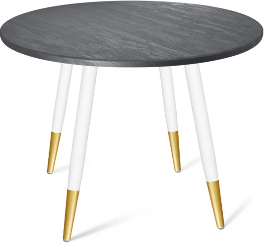 3382489912 Стол Sheffilton SHT-TU14/TT 90 МДФ белый муар/золото/каменный уголь