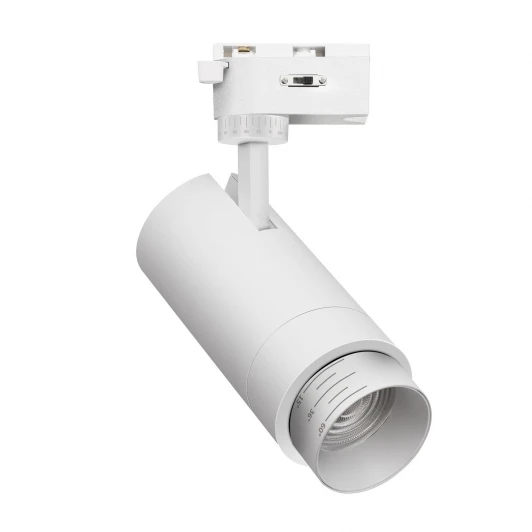 4868-1U Трековый светильник однофазный светодиодный Favourite Practica 4868-1U LEDx10/20/30W 220V 1004/1768/2312LM 3000-6000K zoom: 15-60