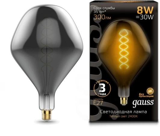 163802008 Лампочка светодиодная филаментная Gauss 163802008
