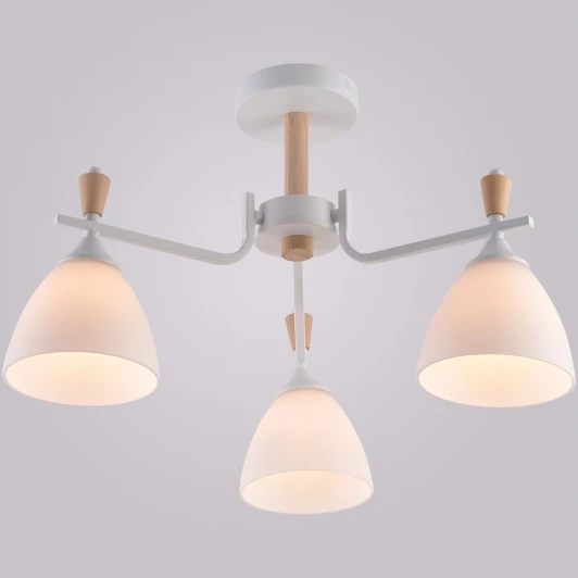 01622-0.3-03 WH+WOOD Потолочная люстра на штанге Reluce 01622-0.3-03 WH+WOOD