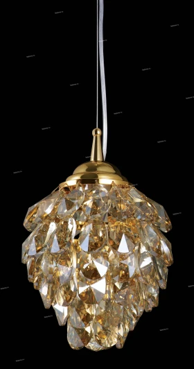 CHARME SP1 LED ORO/AMBRA Подвес хрустальный со светодиодной подсветкой Crystal Lux Charme, 1 плафон, золото, янтарный
