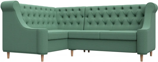 123822L Диван кухонный угловой Бронкс левый угол (Зеленый/Рогожка) Лига Диванов арт.123822L