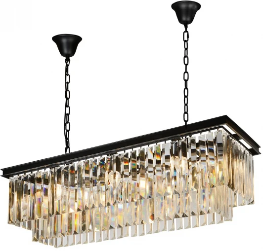 6118-1000 BK Подвесная люстра каскадная iLamp Triumph 6118-1000 BK (220V, хрусталь, на цепи)