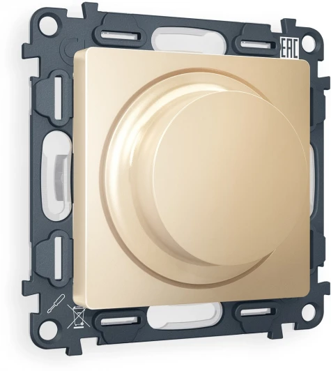 MA605510 Комплект механизма Ambrella Volt светорегулятора универсального поворотно-нажимного ALFA MA605510 Шампань 25-600W/LED 5-300W QUANT