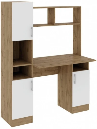 602813 Компьютерный стол Woodville Эндо дуб вотан / белый (ЛДСП) арт.602813