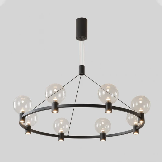 DUET SP56W LED BLACK Подвесная люстра шарики Crystal Lux DUET SP56W LED BLACK