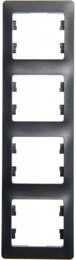 GSL000708 Рамка на 4 поста (антрацит) Systeme Electric Glossa GSL000708