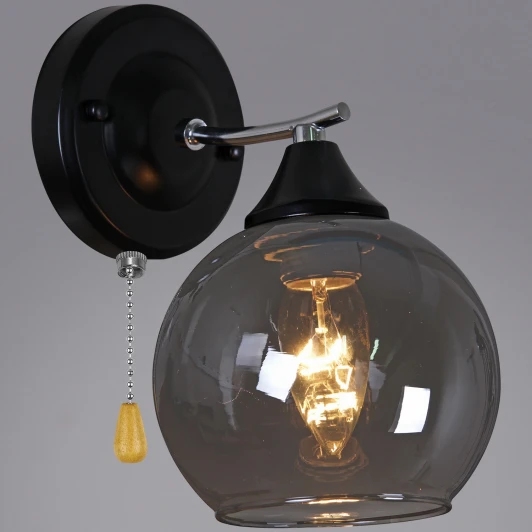 02288-0.2-01 BK+CH Бра с выключателем Reluce 02288-0.2-01 BK+CH