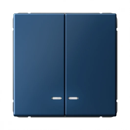 GAL001153 Выключатель двухклавишный с подсветкой (аквамарин) Systeme Electric GAL001153