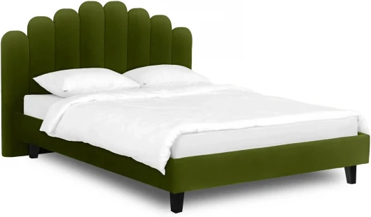 577026 Кровать Queen II Sharlotta L 1600 ОГОГО (арт.577026), (Ткань/Зеленый)