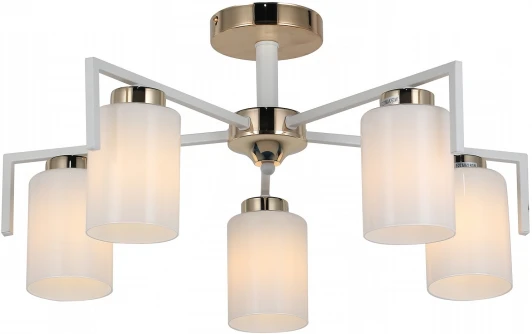 IL8250-5COU-79 WH GD Dora Потолочная люстра на штанге ILLUMICO IL8250-5COU-79 WH GD Dora