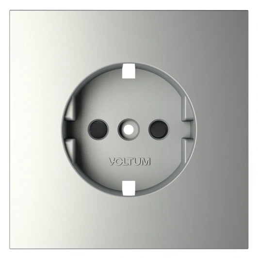 VLS000705 Накладка для розетки с заземлением и защитными шторками Voltum S70 VLS000705 (сталь)