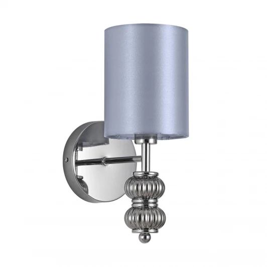 8338/1W Бра со стеклянным декором Lumion Ilmira 8338/1W хром/серый, металл/стекло/текстиль E14 40W 220V