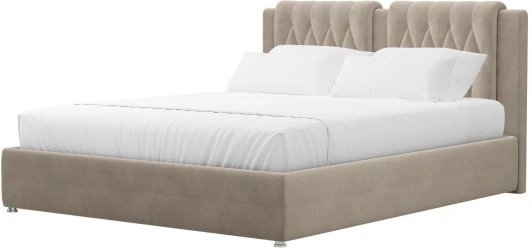 120649 Кровать интерьерная Камилла 200 (Бежевый/Велюр) Лига Диванов арт.120649