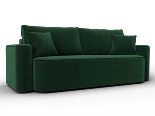 137074 Диван прямой Лига-118 НПБ (ДСП,ЛДСП,Брус,Фанера,Велюр/Зеленый) Лига Диванов 137074