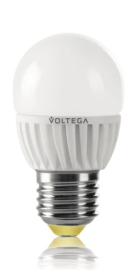 4695 Лампочка светодиодная E27 6 Вт 600 lm 2800K теплое желтое свечение Voltega Ceramics 4695