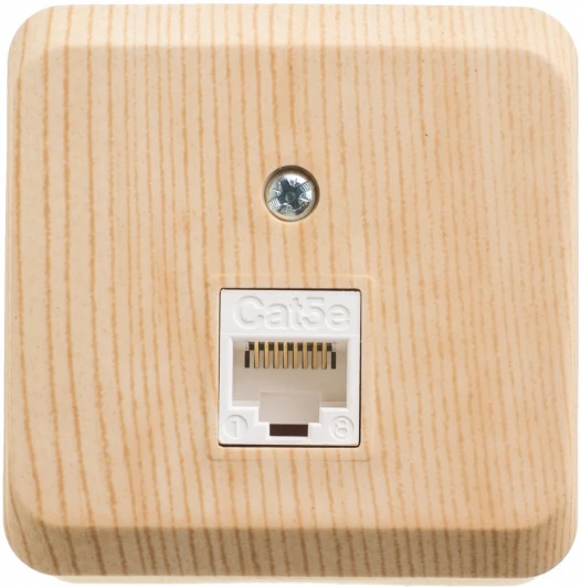 KOMA-001D Розетка накладная Ethernet RJ-45 (сосна) Systeme Electric Etude KOMA-001D