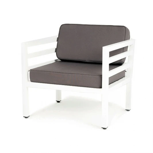 GLO-A-1-001 White Кресло интерьерное, каркас из алюминия 4SIS Глория GLO-A-1-001 White