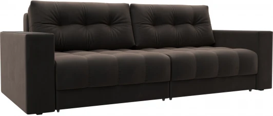 128391 Диван прямой с декором Лига-049 НПБ Лига Диванов (Велюр) арт.128391