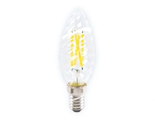 202124 Лампочка светодиодная филаментная свеча прозрачная E14 6W 4200K Ambrella Filament 202124